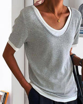 Casual enfärgade T-shirts